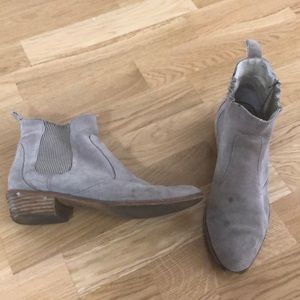 Gray booties. Used.